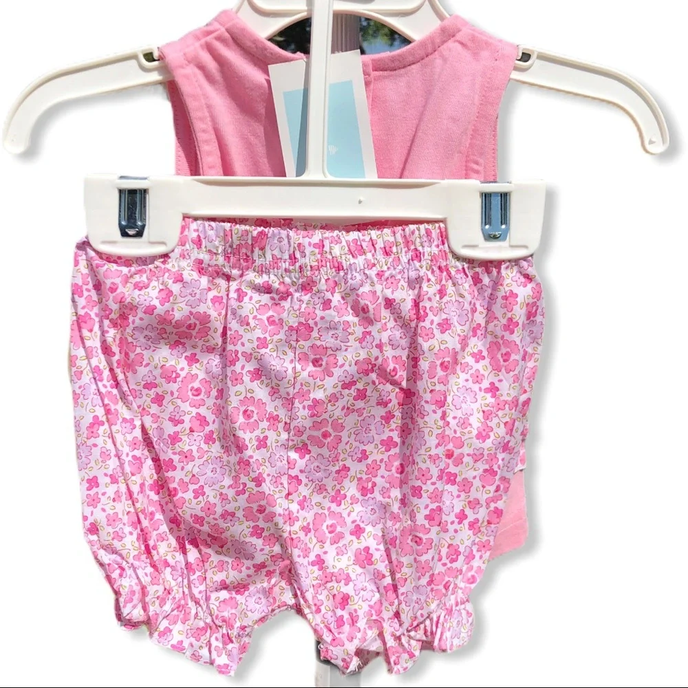 6 Month NWT Agabang Pink Floral Tee & Shorts Set Y2K